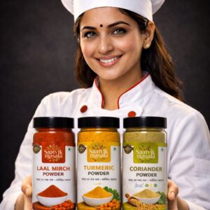 Starter Trial Pack — Organic Masala Combo Haldi Mirch Dhaniya 100g each