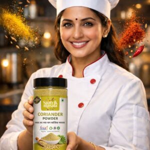 Saatvik Organic Dhaniya Powder 450g — 100% Pure Coriander | Family Pack